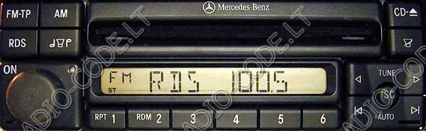 Enter mercedes benz radio code