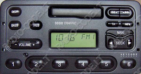 Unlock ford 3000 traffic radio