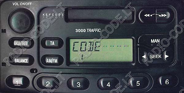 Ford 3000 traffic radio code calculator #1